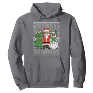 Funny Weed Christmas Hoodie Merry Kushmas Naughty Santa Snowman Cannabis 420 TS09 Charcoal Print Your Wear