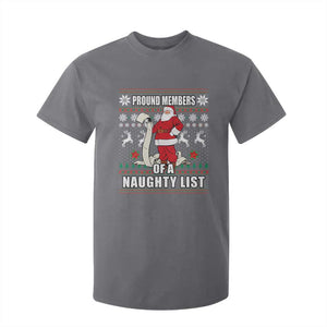 Funny Christmas T Shirt For Kid Proud Members Of A Naughty List TS09 Charcoal Print Your Wear