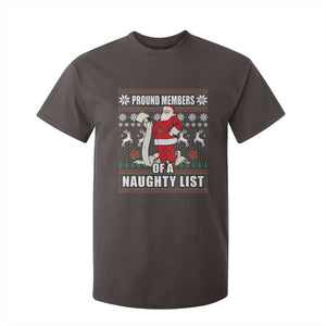 Funny Christmas T Shirt For Kid Proud Members Of A Naughty List TS09 Dark Chocolate Print Your Wear