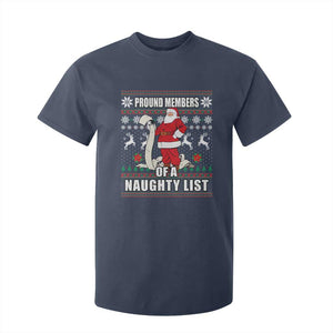 Funny Christmas T Shirt For Kid Proud Members Of A Naughty List TS09 Navy Print Your Wear