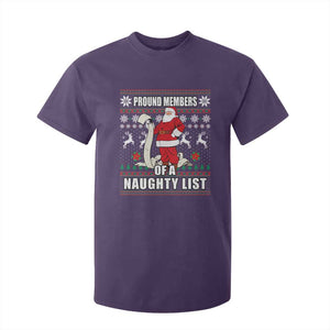 Funny Christmas T Shirt For Kid Proud Members Of A Naughty List TS09 Purple Print Your Wear