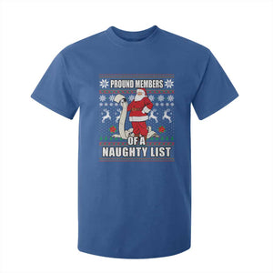 Funny Christmas T Shirt For Kid Proud Members Of A Naughty List TS09 Royal Blue Print Your Wear