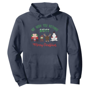 Funny Christmas Hoodie Wishing You Nothing Butt A Merry Christmas TS09 Navy Print Your Wear