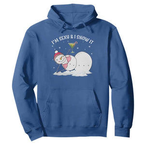 Funny Christmas Snowman Hoodie I Am Sexy And I Snow It TS09 Royal Blue Print Your Wear