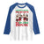 Funny Christmas Raglan Shirt There Is Some Ho Ho Hos In This House Horror Character Dancing TS09 White Royal Print Your Wear