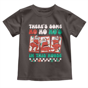 Funny Christmas Baby Shirt There Is Some Ho Ho Hos In This House Horror Character TS09 Dark Chocolate Print Your Wear