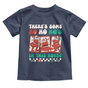 Funny Christmas Baby Shirt There Is Some Ho Ho Hos In This House Horror Character TS09 Navy Print Your Wear