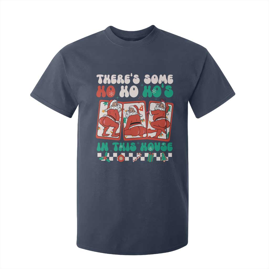 Funny Christmas T Shirt For Kid There Is Some Ho Ho Hos In This House Horror Character TS09 Navy Print Your Wear