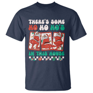 Funny Christmas T Shirt There Is Some Ho Ho Hos In This House Horror Character TS09 Navy Print Your Wear