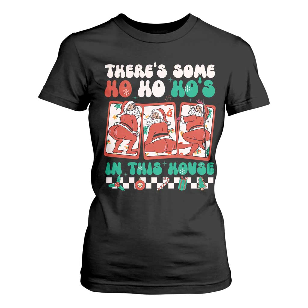 Funny Christmas T Shirt For Women There Is Some Ho Ho Hos In This House Horror Character TS09 Black Print Your Wear