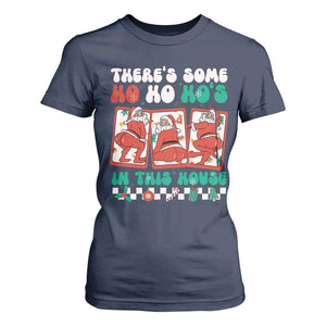 Funny Christmas T Shirt For Women There Is Some Ho Ho Hos In This House Horror Character TS09 Navy Print Your Wear