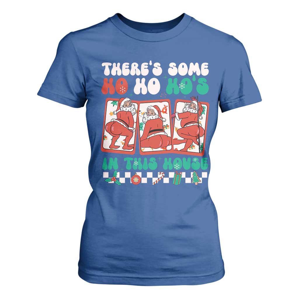 Funny Christmas T Shirt For Women There Is Some Ho Ho Hos In This House Horror Character TS09 Royal Blue Print Your Wear