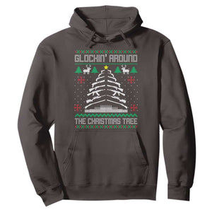 Christmas Gun Lover Hoodie Glocking Around The Christmas Tree TS09 Dark Chocolate Print Your Wear