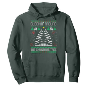 Christmas Gun Lover Hoodie Glocking Around The Christmas Tree TS09 Dark Forest Green Print Your Wear