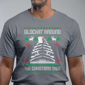 Christmas Gun Lover T Shirt Glocking Around The Christmas Tree TS09 Charcoal Print Your Wear