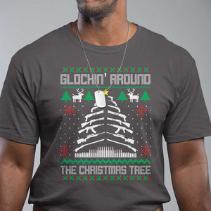 Christmas Gun Lover T Shirt Glocking Around The Christmas Tree TS09 Dark Chocolate Print Your Wear