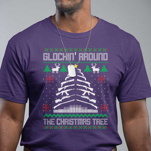 Christmas Gun Lover T Shirt Glocking Around The Christmas Tree TS09 Purple Print Your Wear