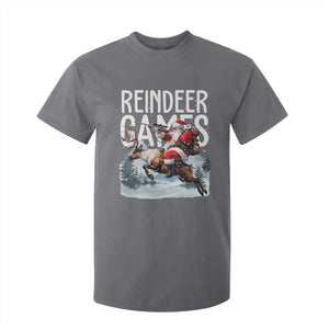 Christmas Hunting T Shirt For Kid Reindeer Game Santa Hunter Deer Season TS09 Charcoal Print Your Wear