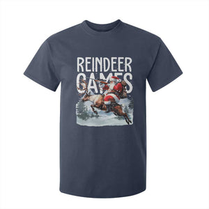 Christmas Hunting T Shirt For Kid Reindeer Game Santa Hunter Deer Season TS09 Navy Print Your Wear