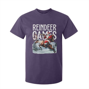 Christmas Hunting T Shirt For Kid Reindeer Game Santa Hunter Deer Season TS09 Purple Print Your Wear