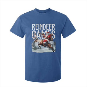 Christmas Hunting T Shirt For Kid Reindeer Game Santa Hunter Deer Season TS09 Royal Blue Print Your Wear