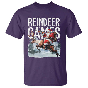 Christmas Hunting T Shirt Reindeer Game Santa Hunter Deer Season TS09 Purple Print Your Wear
