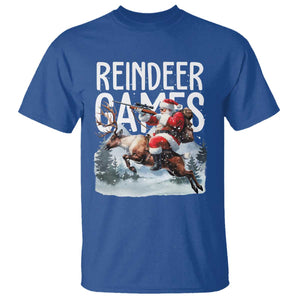 Christmas Hunting T Shirt Reindeer Game Santa Hunter Deer Season TS09 Royal Blue Print Your Wear