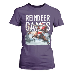 Christmas Hunting T Shirt For Women Reindeer Game Santa Hunter Deer Season TS09 Purple Print Your Wear