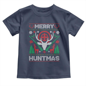 Christmas Hunting Baby Shirt Merry Huntmas Deer Season Hunter TS09 Navy Print Your Wear