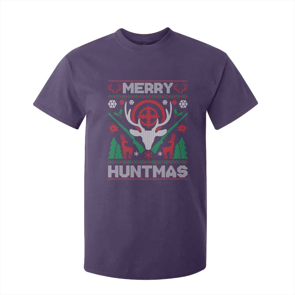 Christmas Hunting T Shirt For Kid Merry Huntmas Deer Season Hunter TS09 Purple Print Your Wear