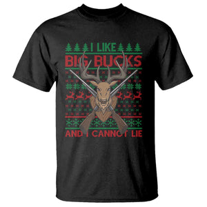 Christmas Hunting T Shirt I Like Big Bucks And I Cannot Lie Deer Hunter TS09 Black Print Your Wear
