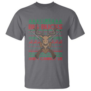 Christmas Hunting T Shirt I Like Big Bucks And I Cannot Lie Deer Hunter TS09 Charcoal Print Your Wear