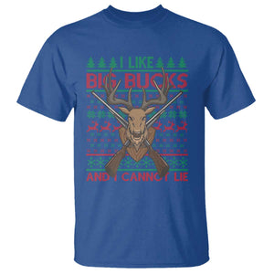 Christmas Hunting T Shirt I Like Big Bucks And I Cannot Lie Deer Hunter TS09 Royal Blue Print Your Wear