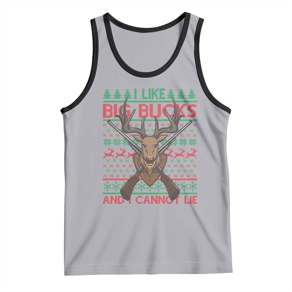 Christmas Hunting Tank Top I Like Big Bucks And I Cannot Lie Deer Hunter TS09 Athletic Heather Black Print Your Wear