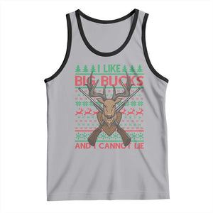 Christmas Hunting Tank Top I Like Big Bucks And I Cannot Lie Deer Hunter TS09 Athletic Heather Black Print Your Wear