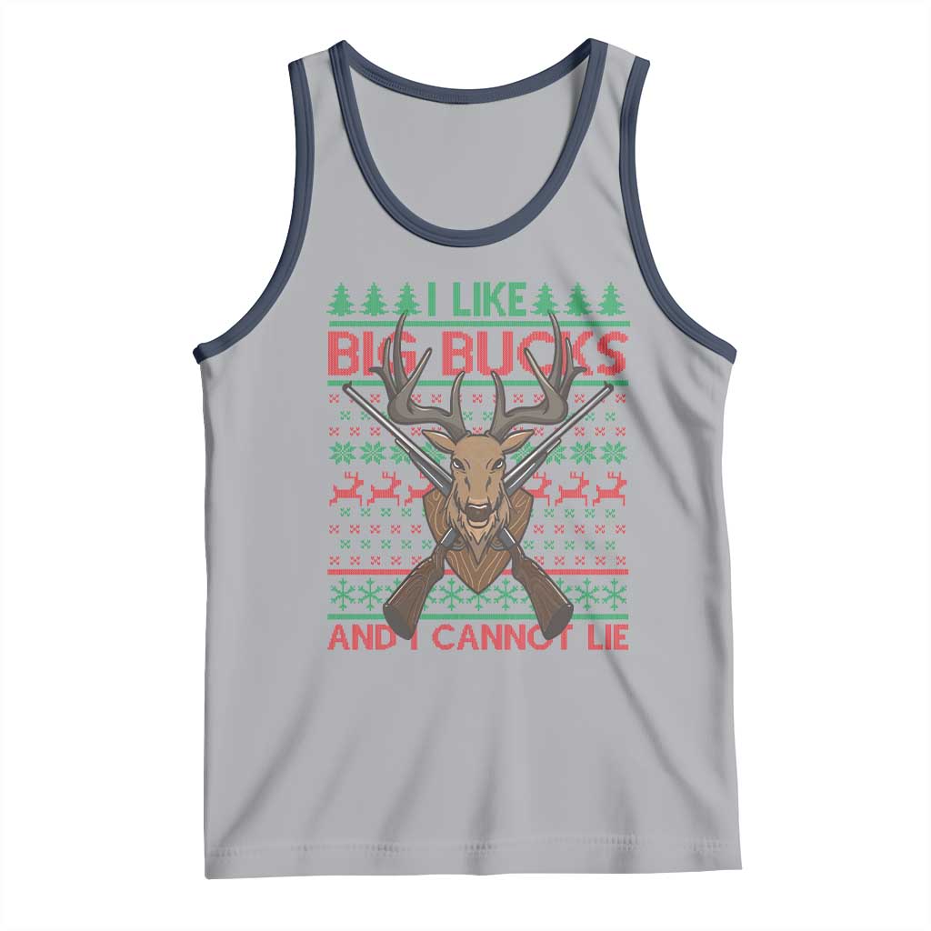 Christmas Hunting Tank Top I Like Big Bucks And I Cannot Lie Deer Hunter TS09 Athletic Heather Navy Print Your Wear
