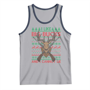 Christmas Hunting Tank Top I Like Big Bucks And I Cannot Lie Deer Hunter TS09 Athletic Heather Navy Print Your Wear