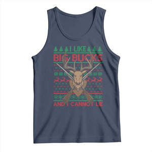 Christmas Hunting Tank Top I Like Big Bucks And I Cannot Lie Deer Hunter TS09 Navy Print Your Wear