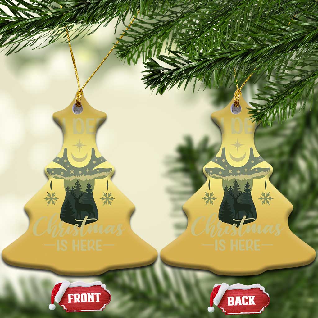 Xmas Hunting Christmas Ornament Oh Deer Christmas Is Here Hunter TS09 Christmas Tree Gold Print Your Wear