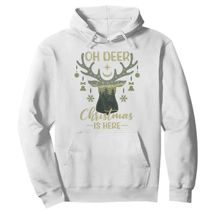 Christmas Hunting Hoodie Oh Deer Christmas Is Here Hunter TS09 White Print Your Wear