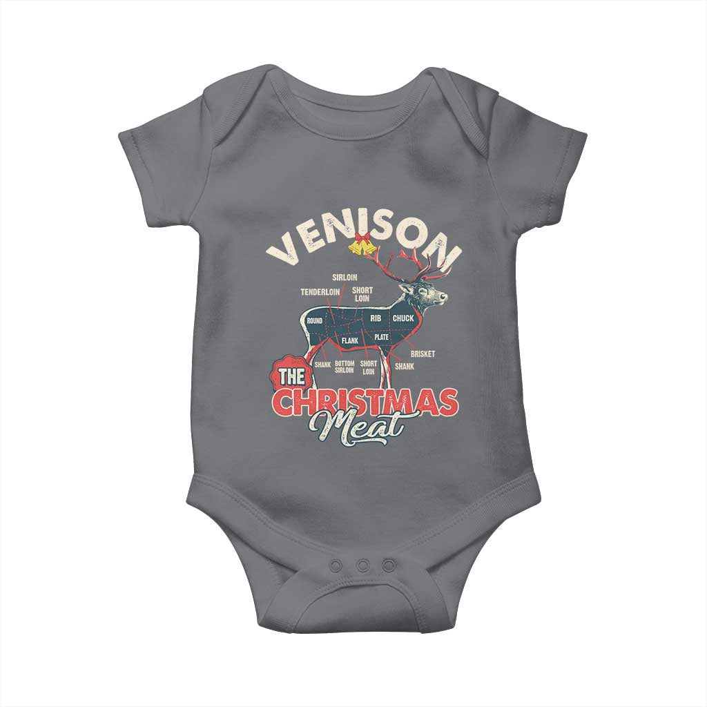Christmas Hunting Baby Onesie Venison Meat Deer Season Hunter TS09 Charcoal Print Your Wear