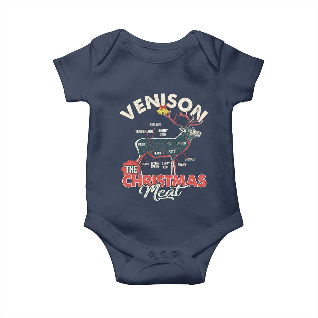 Christmas Hunting Baby Onesie Venison Meat Deer Season Hunter TS09 Navy Print Your Wear