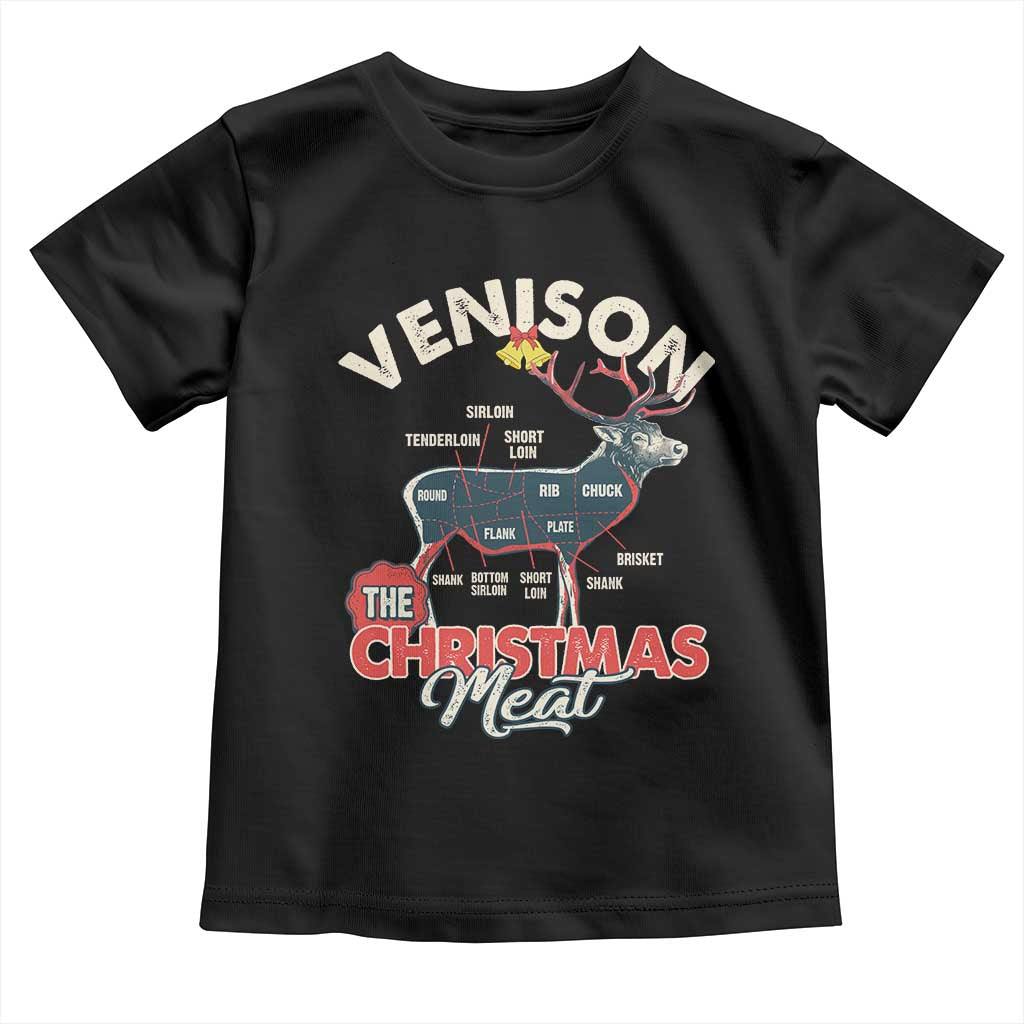 Christmas Hunting Baby Shirt Venison Meat Deer Season Hunter TS09 Black Print Your Wear