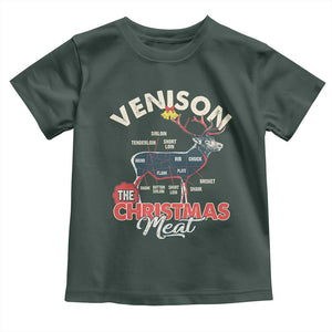 Christmas Hunting Baby Shirt Venison Meat Deer Season Hunter TS09 Dark Forest Green Print Your Wear