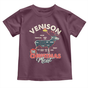 Christmas Hunting Baby Shirt Venison Meat Deer Season Hunter TS09 Maroon Print Your Wear