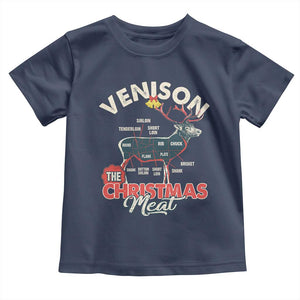 Christmas Hunting Baby Shirt Venison Meat Deer Season Hunter TS09 Navy Print Your Wear