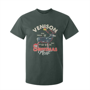 Christmas Hunting T Shirt For Kid Venison Meat Deer Season Hunter TS09 Dark Forest Green Print Your Wear