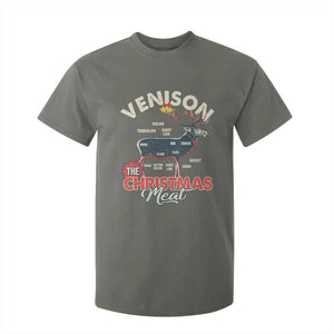 Christmas Hunting T Shirt For Kid Venison Meat Deer Season Hunter TS09 Military Green Print Your Wear