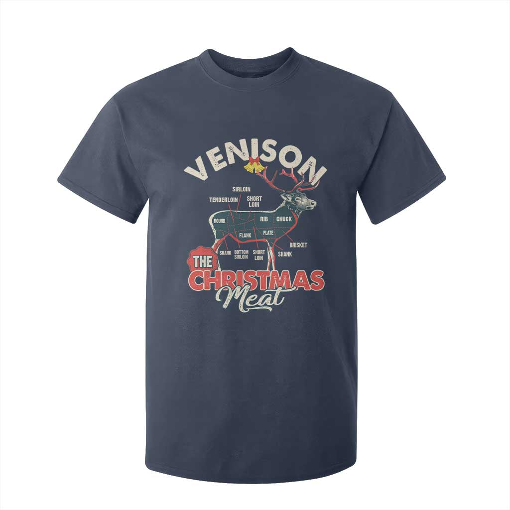Christmas Hunting T Shirt For Kid Venison Meat Deer Season Hunter TS09 Navy Print Your Wear