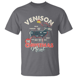 Christmas Hunting T Shirt Venison Meat Deer Season Hunter TS09 Charcoal Print Your Wear